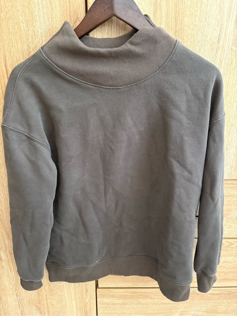 Brown mock neck